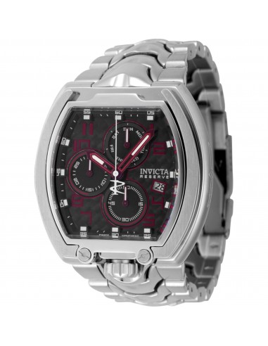 Invicta Men's Watch - Reserve Mammoth Burgundy and Black Dial Chrono Steel | 45193 Voir les baskets