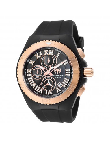 Technomarine Men's Watch - Cruise Star Chronograph Black Silicone Strap | TM-121001 Les magasins à Paris