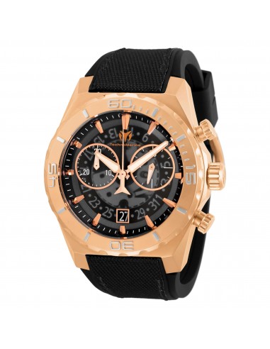 Technomarine Men's Watch - Reef Shark Quartz Chronograph Black Dial Strap | TM-519011 Livraison rapide