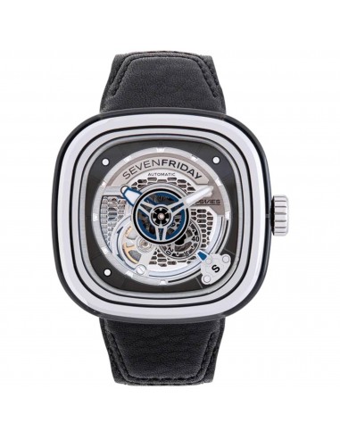 SevenFriday Unisex Watch - PS Series Automatic Black Genuine Leather Strap | PS1-01 paiement sécurisé