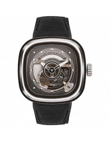 SevenFriday Unisex Watch - PS Series Automatic Skeleton Dial Black Strap | PS2-01 paiement sécurisé