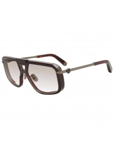 Philipp Plein Men's Sunglasses - Brown Plastic Frame Gradient Lens | SPP008M 0777 de pas cher