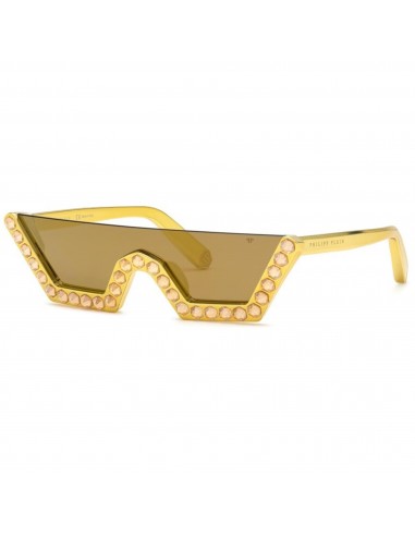 Philipp Plein Women's Sunglasses - Gold Plastic Frame Bronze Brown Lens | SPP031S GLDG Les êtres humains sont 