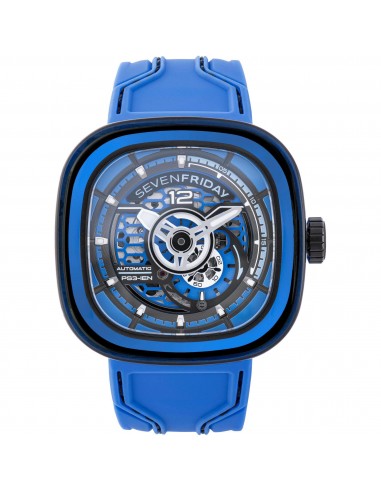 SevenFriday Men's Watch - PS Series CCB Semi-Skeleton Dial Silicone Strap | PS3-04 Dans la société mordern