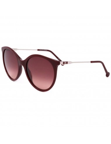 Carolina Herrera Women's Sunglasses - Burgundy Round Frame Pink Lens | CH 0069/S 0LHF acheter en ligne