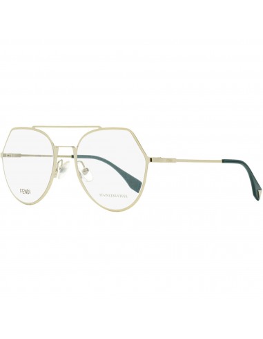 Fendi Women's Eyeglasses - Light Gold Metal Full Rim Frame Demo Lens | FF 0329 3YG une grave pollution 