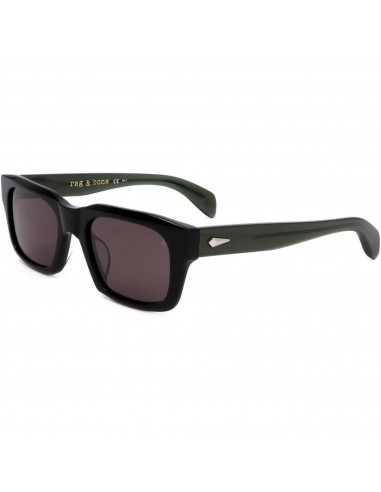 Rag and Bone Men's Sunglasses - Black Rectangular Frame Grey Lens | RNB5038/S 0807 store