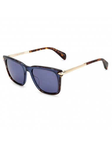 Rag and Bone Men's Sunglasses - Blue Havana Square Frame Blue Lens | RNB5044/S 0JBW sélection de produits