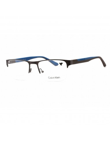 Calvin Klein Men's Eyeglasses - Matte Brown Half Rim Frame Clear Lens | CK21304 201 sur le site 