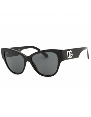 Dolce & Gabbana Women's Sunglasses - Black Plastic Rectangular Frame | 0Dg4449 501/87 l'évolution des habitudes 