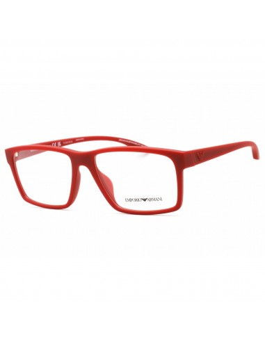 Emporio Armani Men's Eyeglasses - Rubberized Red Full Rim Frame | 0EA3210U 5067 rembourrage situé sous