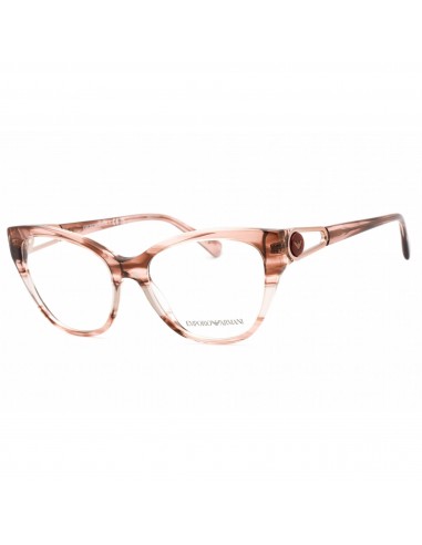 Emporio Armani Women's Eyeglasses - Shiny Striped Pink Full Rim Frame | 0EA3212 5021 basket pas cher