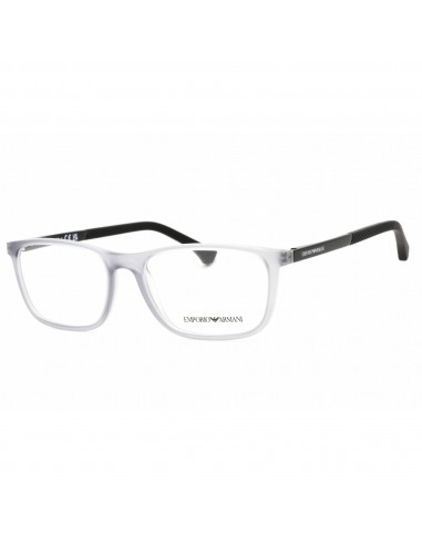 Emporio Armani Men's Eyeglasses - Matte Transparent Grey Full Rim Frame | 0EA3069 5012 Fin de série