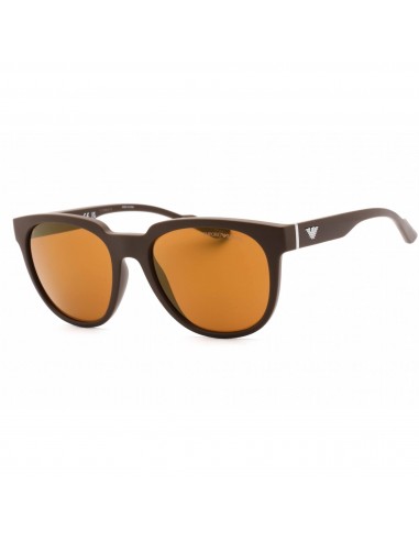 Emporio Armani Men's Sunglasses - Matte Brown Plastic Full Rim Frame | 0EA4205 52606H à prix réduit toute l'année