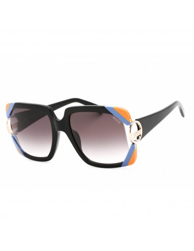 Emilio Pucci Women's Sunglasses - Black/Other Full Rim Rectangular Frame | Ep0159 05B Economisez 