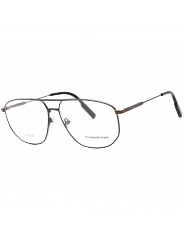 Ermenegildo Zegna Men's Eyeglasses - Matte Gunmetal Titanium Full Rim | EZ5242 009 de pas cher