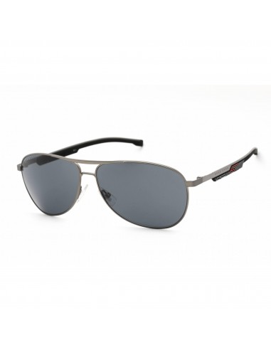 Hugo Boss Men's Sunglasses - Black Ruthenium Rectangular Frame | 1199/N/S 0SVK IR brillant des détails fins