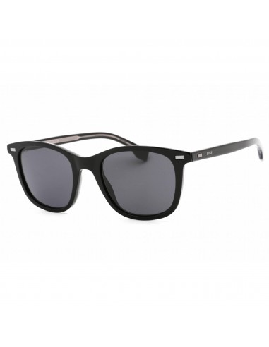 Hugo Boss Men's Sunglasses - Grey Lens Black Rectangular Frame | BOSS 1366/S 0807 IR est présent 