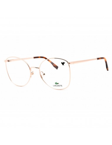 Lacoste Women's Eyeglasses - Clear Demo Lens Rose Gold Rectangular Frame | L2260 757 Profitez des Offres !