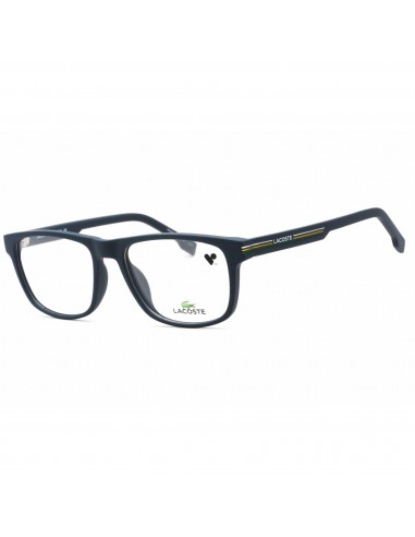 Lacoste Men's Eyeglasses - Clear Demo Lens Matte Blue Rectangular Frame | L2887 401 une grave pollution 