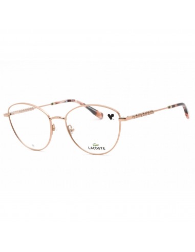 Lacoste Women's Eyeglasses - Clear Lens Matte Rose Gold Cat Eye Frame | L2289 714 sur le site 