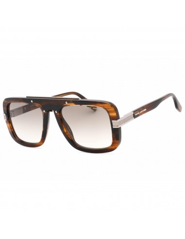 Marc Jacobs Men's Sunglasses - Brown Horn Rectangular Shape Frame | MARC 670/S 0EX4 HA la livraison gratuite