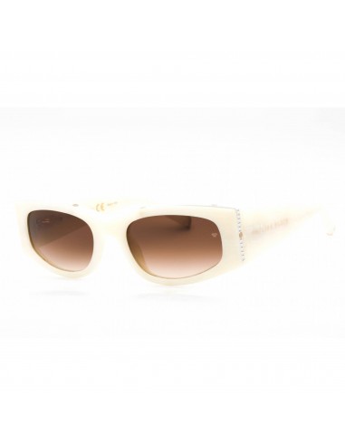 Philipp Plein Women's Sunglasses - Ivory White Frame Brown Lens | SPP025S 09YL Les magasins à Paris et en Île-de-France