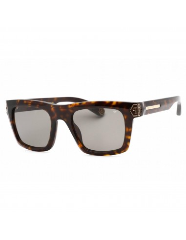 Philipp Plein Men's Sunglasses - Shiny Havana Plastic Frame Brown Lens | SPP043M 0722 la livraison gratuite