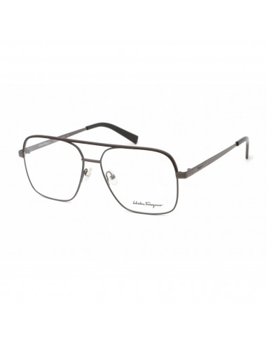 Salvatore Ferragamo Men's Eyeglasses - Matte Ruthenium/Dark Brown Frame | SF2199L 037 Les magasins à Paris et en Île-de-France