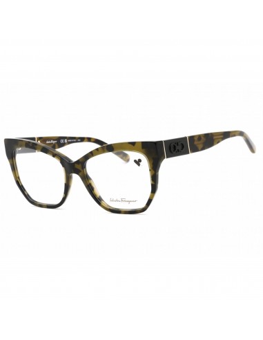 Salvatore Ferragamo Women's Eyeglasses - Green Tortoise Cat Eye Frame | SF2936 340 des créatures d'habitude