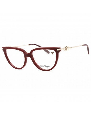 Salvatore Ferragamo Women's Eyeglasses - Burgundy Plastic Cat Eye Frame | SF2946 601 shop