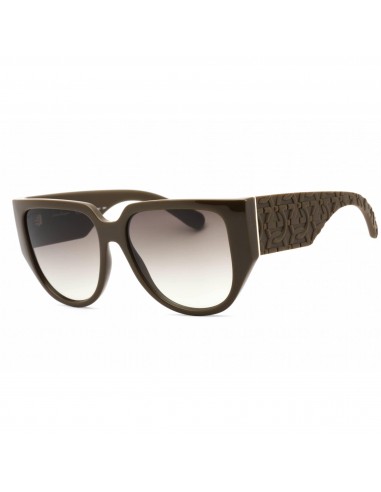 Salvatore Ferragamo Women's Sunglasses - Dark Khaki Frame Grey Lens | SF1088SE 324 meilleur choix