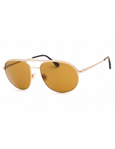 Tom Ford Women's Sunglasses - Matte Rose Gold Metal Frame Brown Lens | FT0772 29E la chaussure