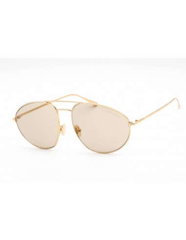 Tom Ford Unisex Sunglasses - Deep Gold Luster Metal Frame Brown Lens | FT0796 30E À commander