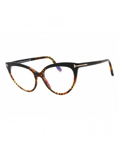 Tom Ford Women's Eyeglasses - Shiny Black/Vintage Leopard Cat Eye Frame | FT5674-B 005 vous aussi creer 