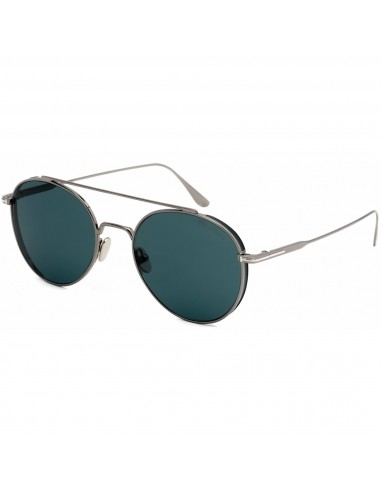 Tom Ford Unisex Sunglasses - Shiny Dark Ruthenium Metal Frame Blue Lens | FT0826 12V pour bénéficier 