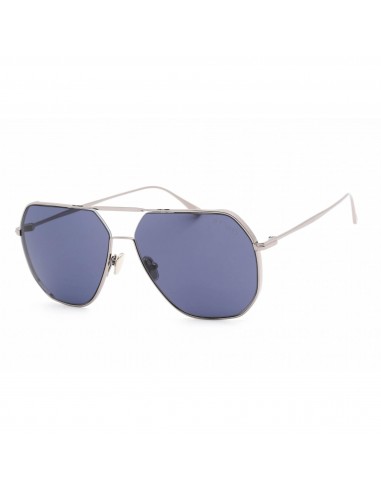 Tom Ford Unisex Sunglasses - Shiny Light Ruthenium Metal Frame Blue Lens | FT0852 14V Comparez et commandez 