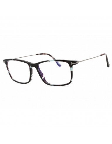 Tom Ford Men's Eyeglasses - Colored Havana Acetate Rectangular Frame | FT5758-B 055 pas cheres