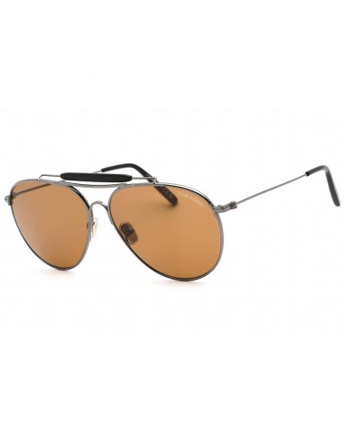 Tom Ford Men's Sunglasses - Shiny Gunmetal Metal Frame Brown Lens | FT0995 08E Dans la société mordern