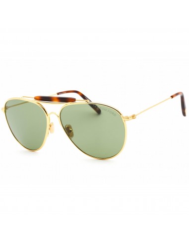 Tom Ford Men's Sunglasses - Shiny Deep Gold Metal Frame Green Lens | FT0995 30N ouvre sa boutique