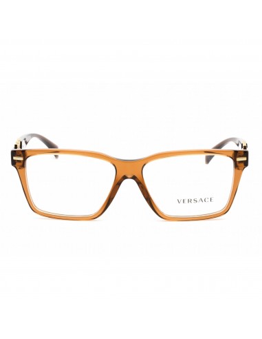 Versace Unisex Eyeglasses - Transparent Brown Plastic Rectangular Frame | 0VE3335 5028 prix