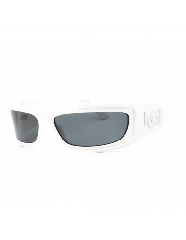 Versace Unisex Sunglasses - White Plastic Frame Dark Grey Lens | 0VE4446 314/87 rembourrage situé sous