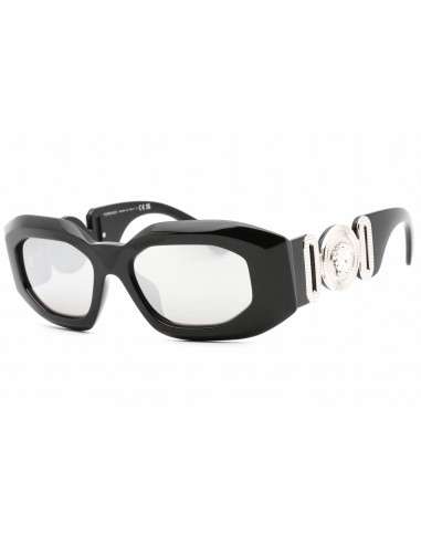 Versace Women's Sunglasses - Black/Grey Frame Silver Mirror Lens | 0VE4425U 54226G sur le site 