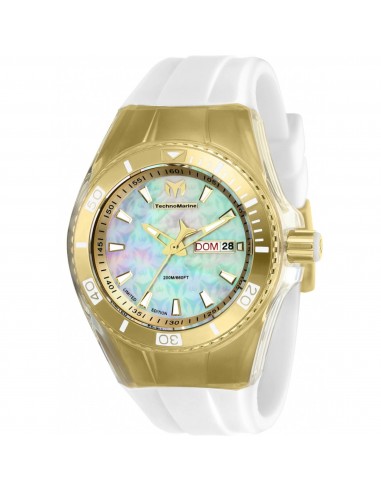 Technomarine Women's Watch - Cruise White Oyster Dial Silicone Strap | TM-115324 prix pour 