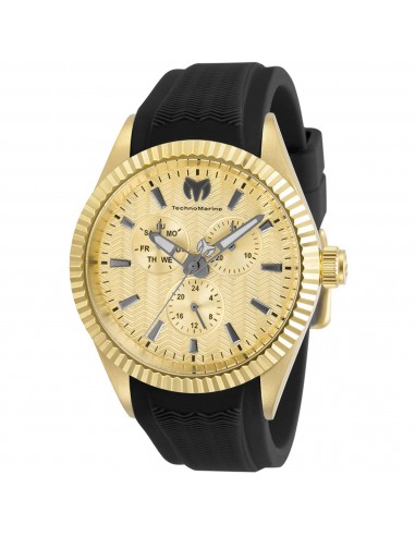 Technomarine Men's Watch - Sea Dream Quartz Gold Tone Dial Black Strap | TM-719024 Comment ça marche