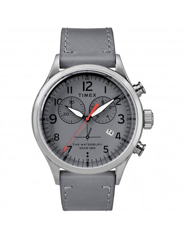 Timex Men's Chronograph Watch - Waterbury Silver Tone Case Grey Strap | TW2R70700VQ livraison et retour toujours gratuits