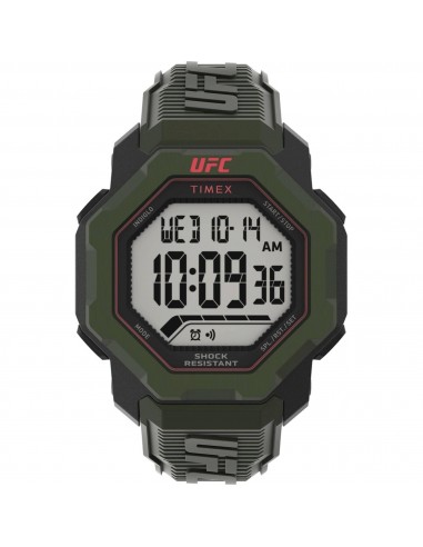 Timex Men's Watch - UFC Knockout Chrono Digital Dial Green Resin Strap | TW2V88300 outlet