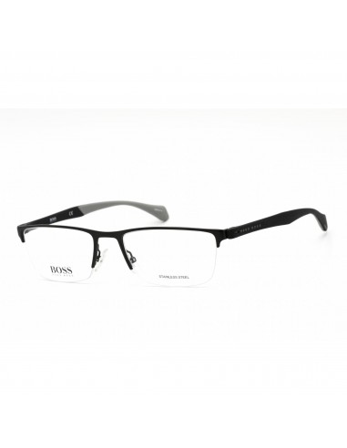 Hugo Boss Men's Eyeglasses - Matte Black Half Rim Round Frame Clear Lens | 1080 003 à prix réduit toute l'année