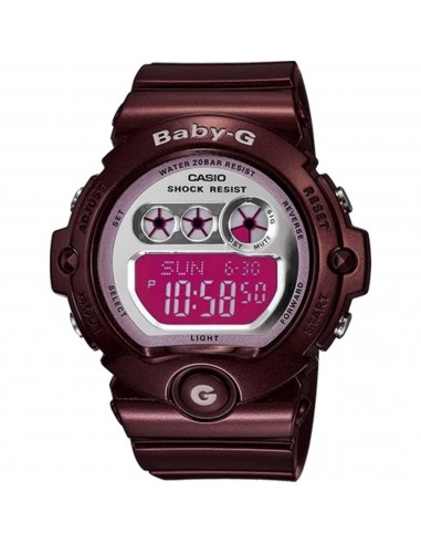 Casio Women's Watch - Baby-G Alarm Silver and Pink Dial Strap Digital | BG-6900-4 pas cher chine