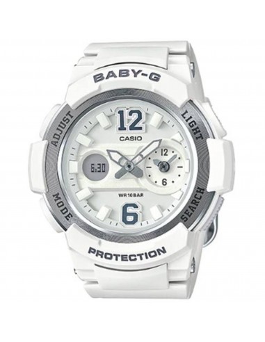 Casio Women's Watch - Baby-G Alarm White Resin Strap Analog-Digital | BGA210-7B4 En savoir plus